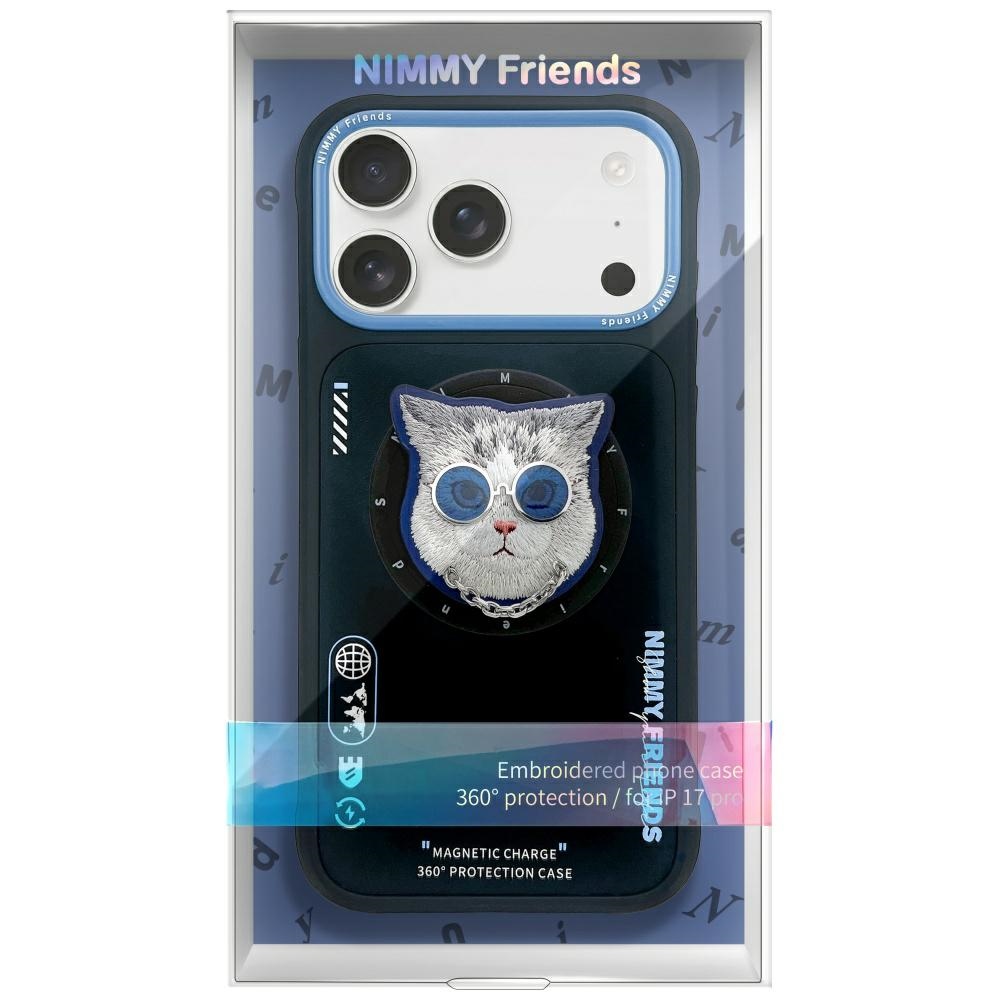 Nimmy MagSafe dėklas iPhone 17 – juodas ir mėlynas
