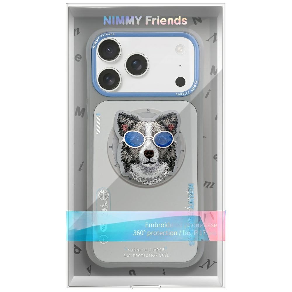Nimmy MagSafe dėklas iPhone 17 – pilkas, šuo
