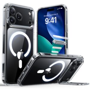 Dėklas ESR Classic Hybrid Kickstand MagSafe iPhone 17 Pro, skaidrus