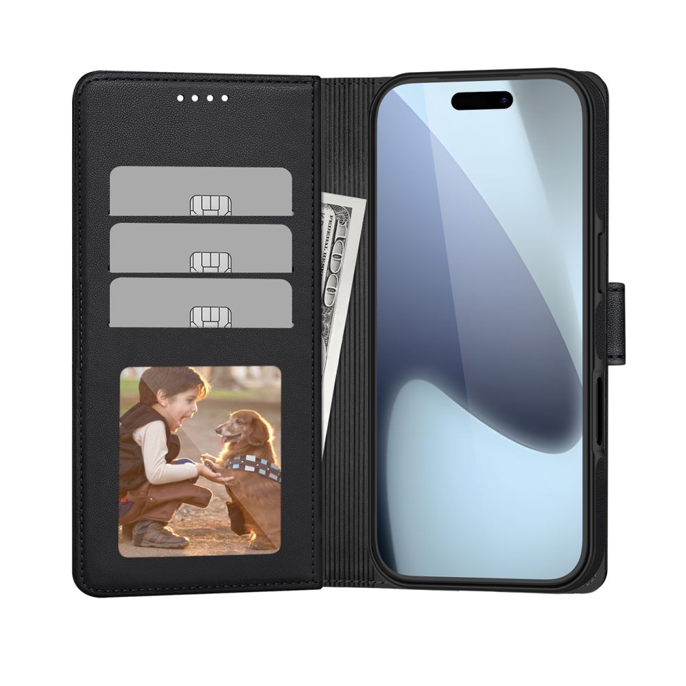 Dėklas Tech-Protect Wallet MagSafe iPhone 17, matinis juodas