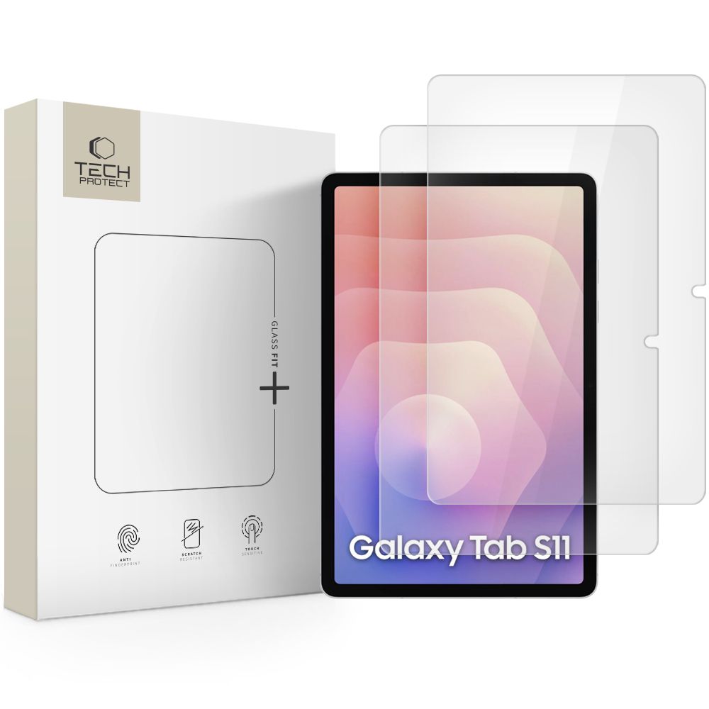 Apsauginis stiklas Tech-Protect Glass Fit+ Galaxy Tab S11 11.0 X730 / X736B, 2 vnt., skaidrus
