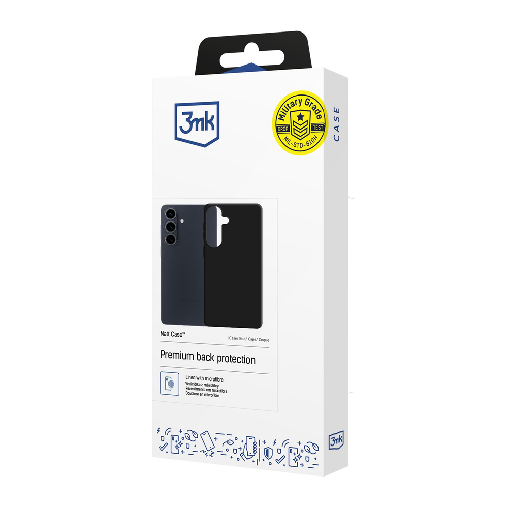 3mk Matinis dėklas, skirtas Samsung Galaxy S26 – matinė juoda