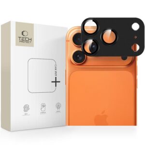 Kameros apsauginis stiklas Tech-Protect Camfull Fit+ iPhone 17 Pro, juodas