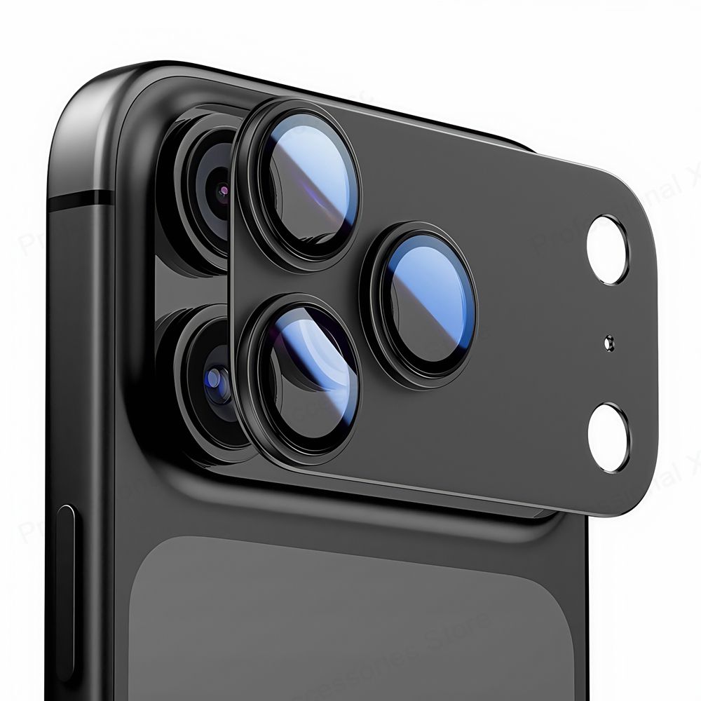 Kameros apsauginis stiklas Tech-Protect Camfull Fit+ iPhone 17 Pro, juodas
