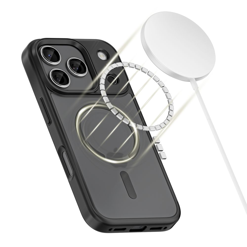 Dėklas Tech-Protect Magmat MagSafe iPhone 17 Pro Max, matinis juodas