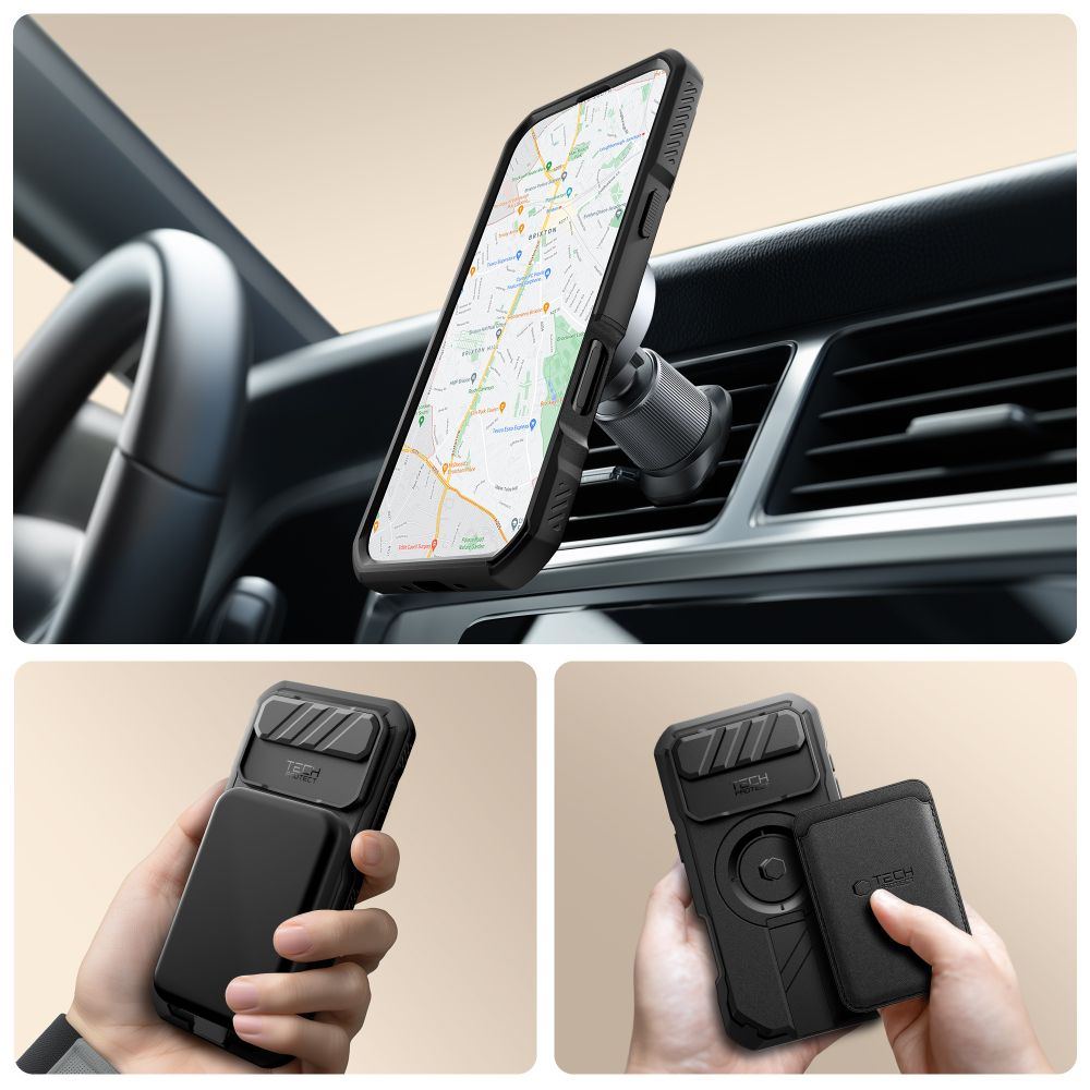 Dėklas Tech-Protect Kevlar Magsafe iPhone Air, juodas