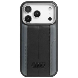Audi A6 Sintetinė oda MagSafe Dėklas iPhone 17 Pro - juodas