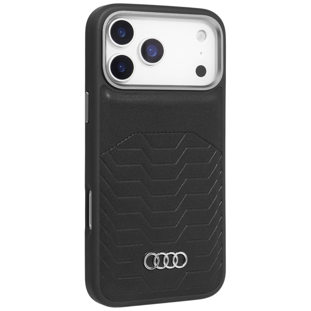Audi GT Sintetinė oda MagSafe dėklas iPhone 17 Pro - juodas