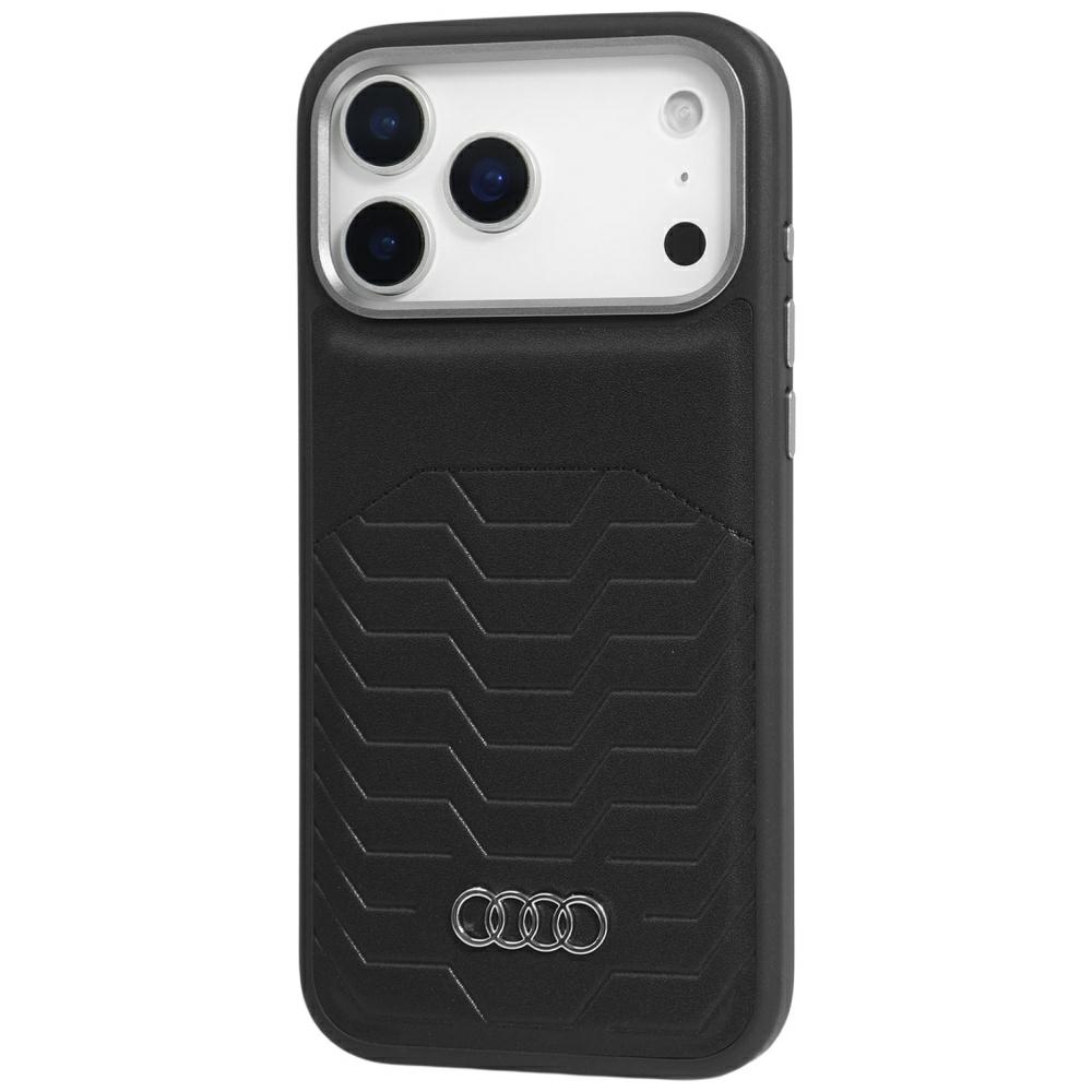 Audi GT Sintetinė oda MagSafe dėklas iPhone 17 Pro - juodas