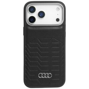 Audi GT Sintetinė oda MagSafe Dėklas iPhone 17 Pro Max - juodas