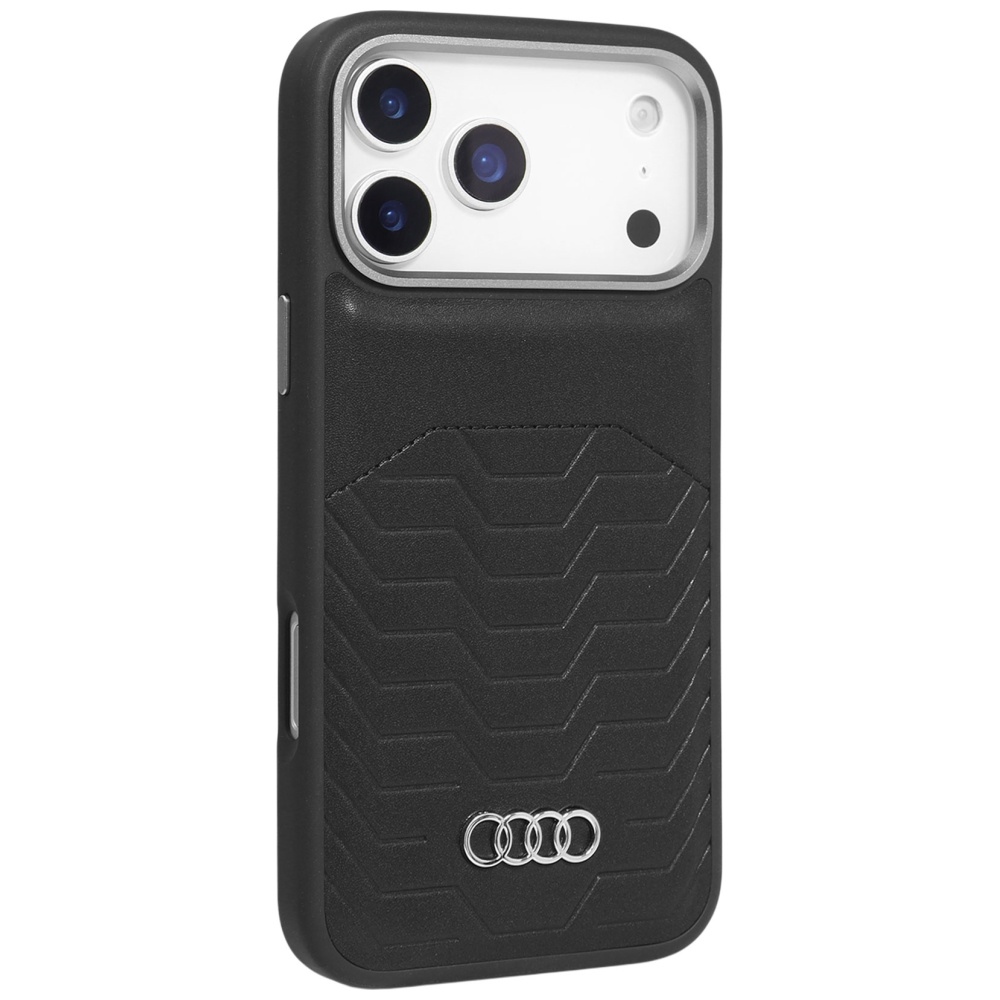 Audi GT Sintetinė oda MagSafe Dėklas iPhone 17 Pro Max - juodas