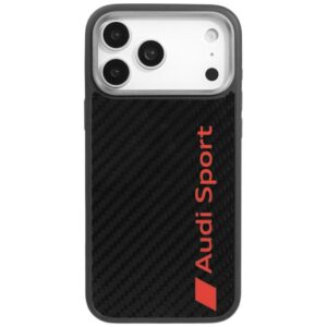 Audi R8 Anglies pluoštas MagSafe Dėklas, skirtas iPhone 17 Pro Max - juodas