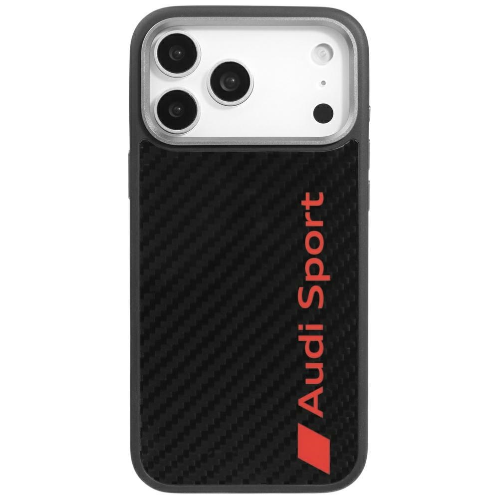 Audi R8 Anglies pluoštas MagSafe Dėklas, skirtas iPhone 17 Pro Max - juodas