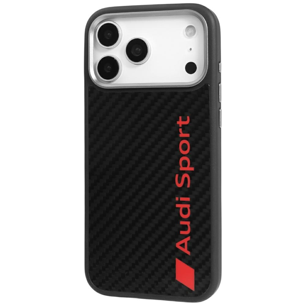 Audi R8 Anglies pluoštas MagSafe Dėklas, skirtas iPhone 17 Pro Max - juodas