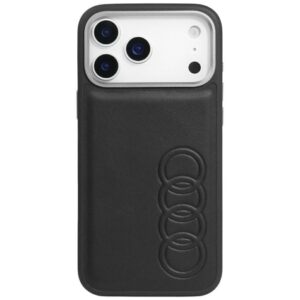 Audi TT dirbtinės odos MagSafe dėklas iPhone 17 Pro – juodas