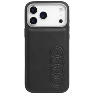 Audi TT dirbtinės odos MagSafe dėklas iPhone 17 Pro Max – juodas