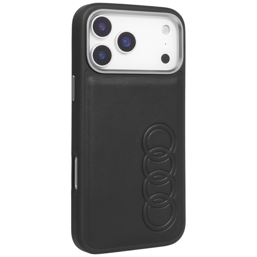 Audi TT dirbtinės odos MagSafe dėklas iPhone 17 Pro Max – juodas