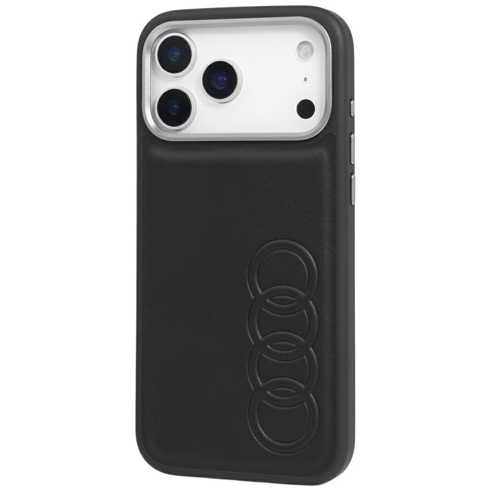 Audi TT dirbtinės odos MagSafe dėklas iPhone 17 Pro Max – juodas