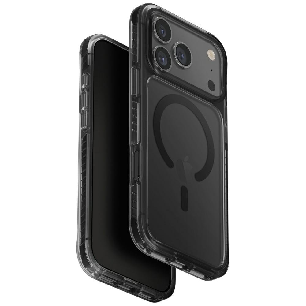 Uniq Combat MagClick įkrovimo dėklas iPhone 17 Pro Max – juodas