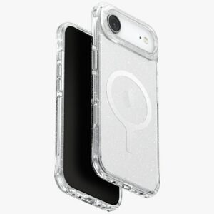 Uniq MagClick dėklas iPhone 17 Air – skaidrus, su blizgučiais