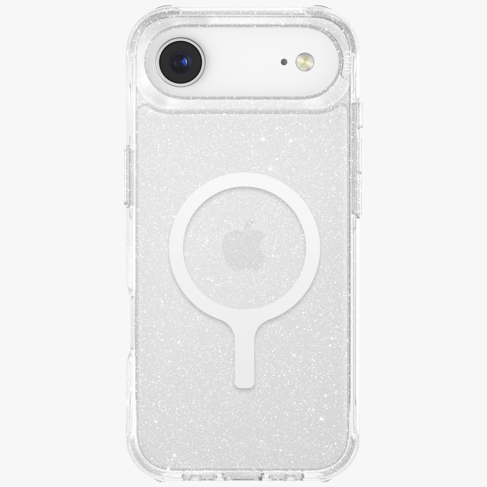 Uniq MagClick dėklas iPhone 17 Air – skaidrus, su blizgučiais