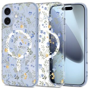 Dėklas Tech-Protect FlexAir MagSafe iPhone 17, pavasario gėlių raštas