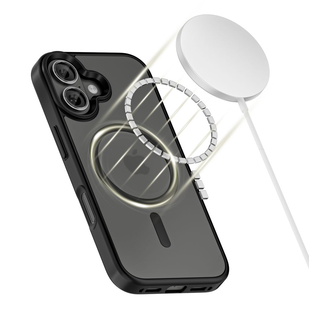 Dėklas Tech-Protect MagMat XT MagSafe iPhone 17, matinis juodas