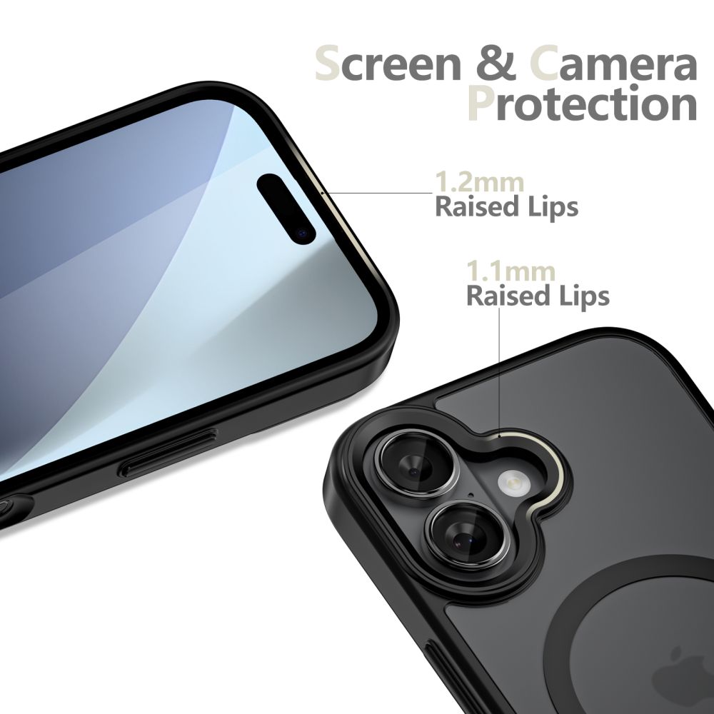 Dėklas Tech-Protect MagMat XT MagSafe iPhone 17, matinis juodas