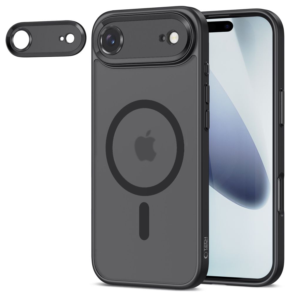 Dėklas Tech-Protect MagCam MagSafe iPhone Air, matinis juodas