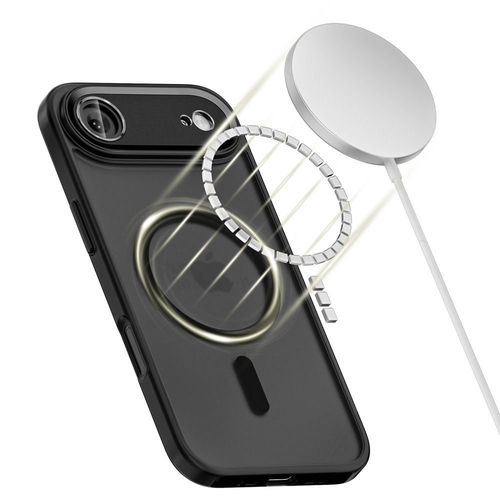 Dėklas Tech-Protect MagCam MagSafe iPhone Air, matinis juodas