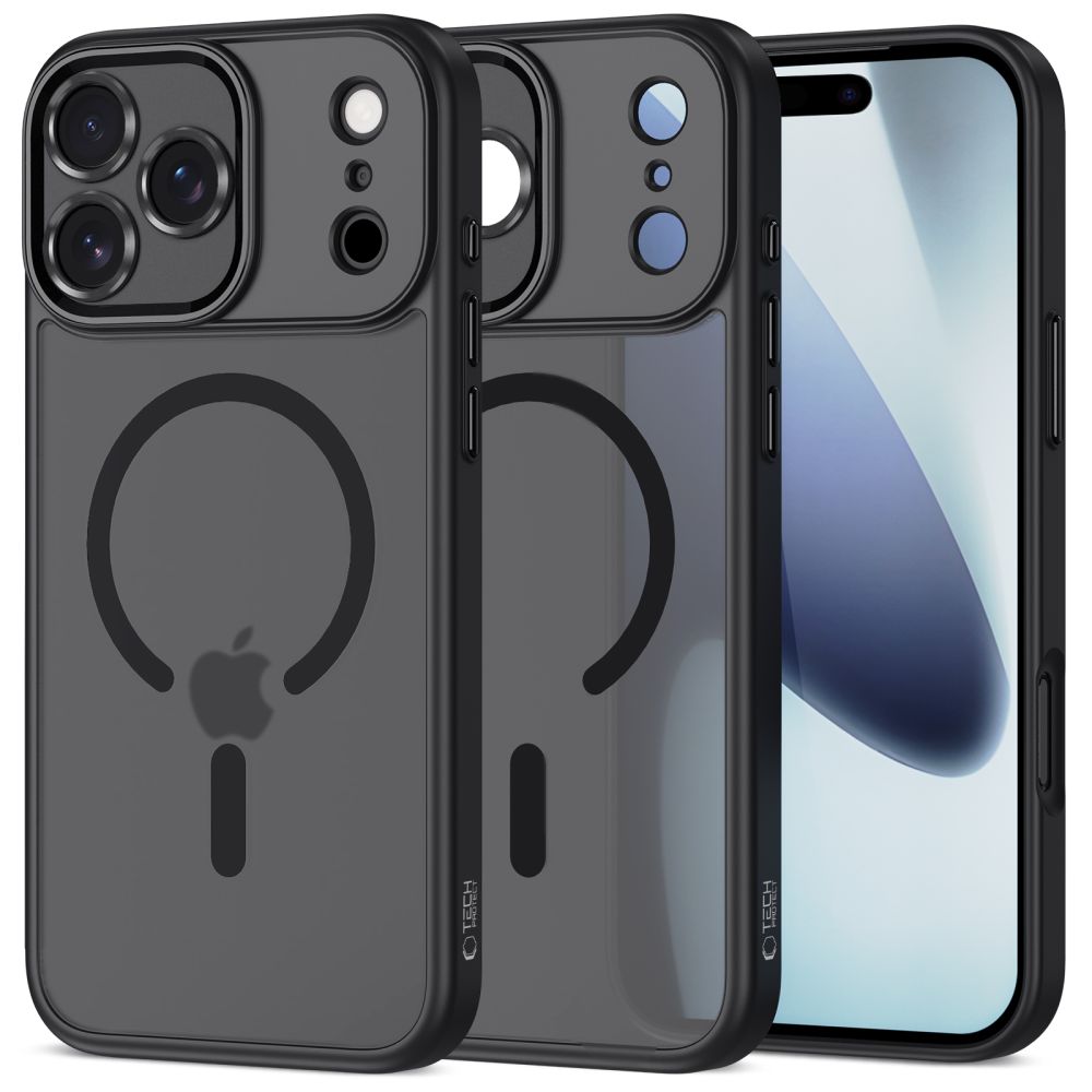 Dėklas Tech-Protect MagCam MagSafe iPhone 17 Pro Max, matinis juodas