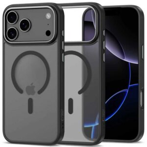 Dėklas Tech-Protect MagEdge iPhone 17 Pro, matinis juodas/pilkas