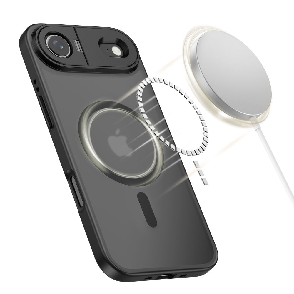 Dėklas Tech-Protect MagStand MagSafe iPhone Air, matinis juodas