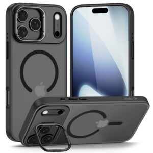 Dėklas Tech-Protect Magstand MagSafe iPhone 17 Pro Max, matinis juodas