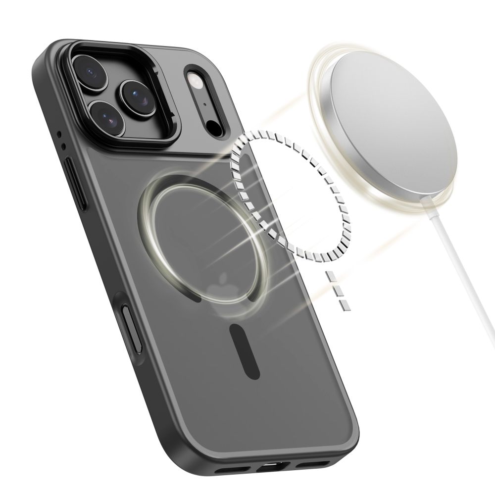 Dėklas Tech-Protect Magstand MagSafe iPhone 17 Pro Max, matinis juodas