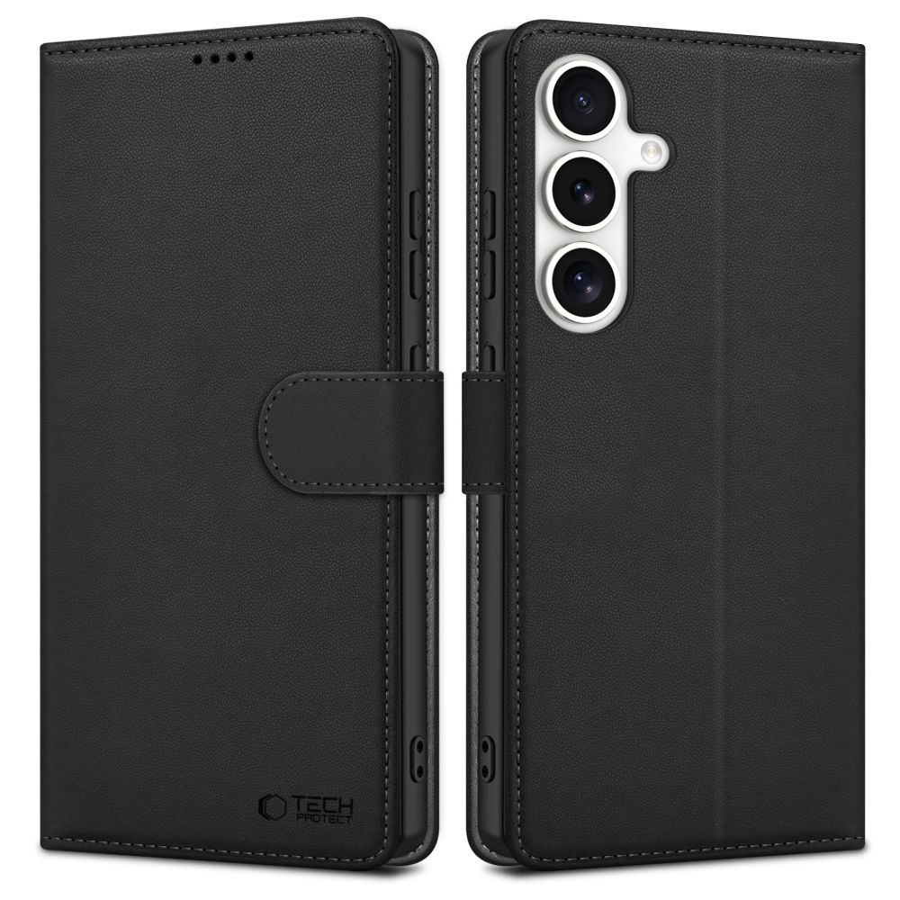 Dėklas Tech-Protect Wallet, Galaxy S25 FE, juodas