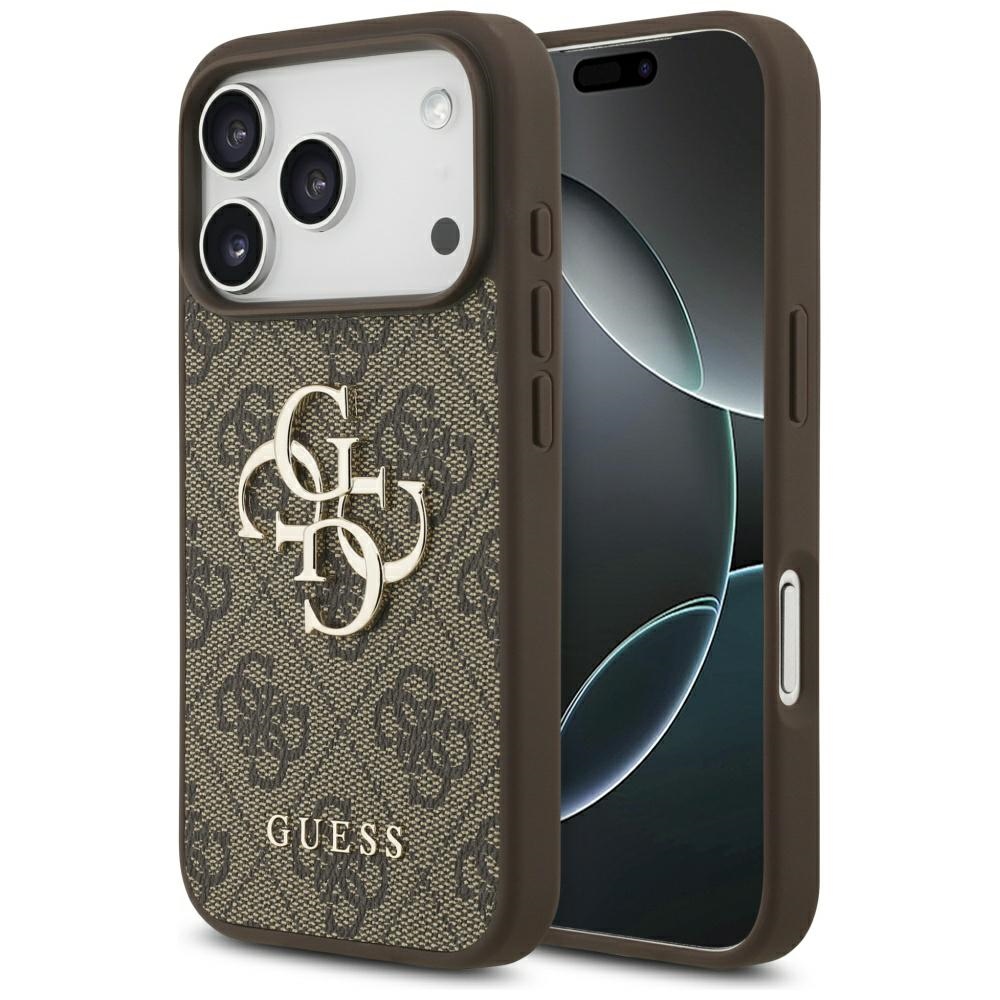 Guess 4G Big Logo dėklas iPhone 17 Pro – rudas