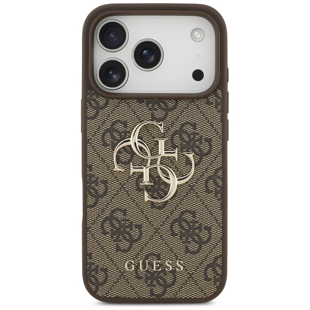 Guess 4G Big Logo dėklas iPhone 17 Pro – rudas