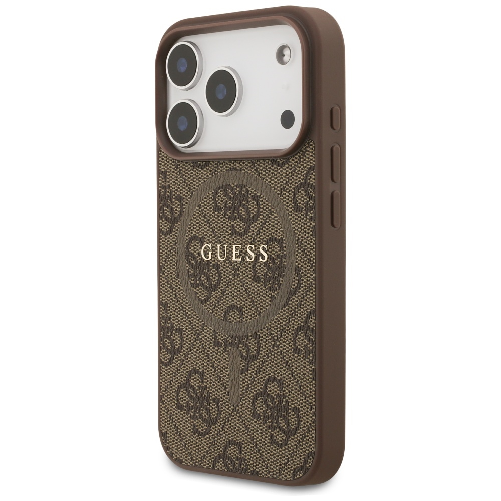 Guess MagSafe dėklas iPhone 17 Pro – rudas