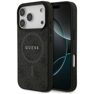 Guess MagSafe dėklas iPhone 17 Pro – juodas