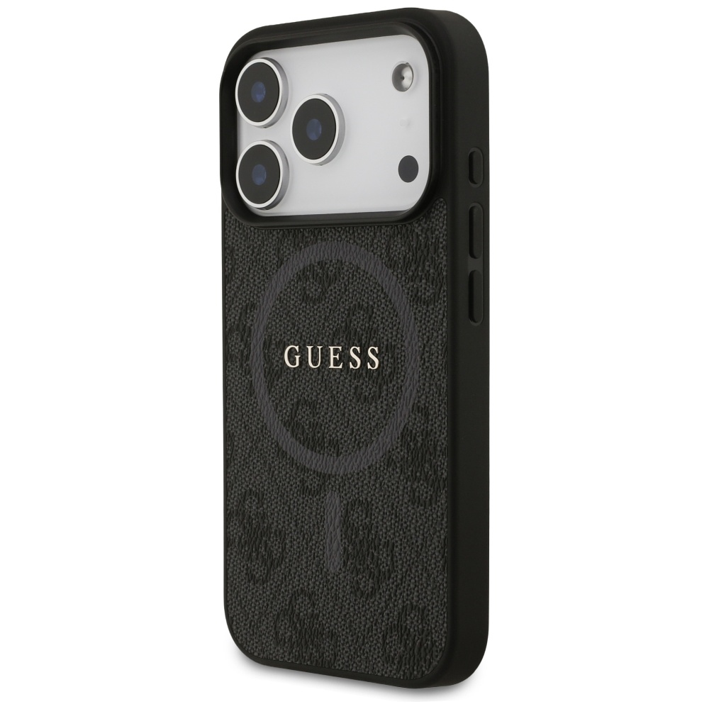 Guess MagSafe dėklas iPhone 17 Pro – juodas