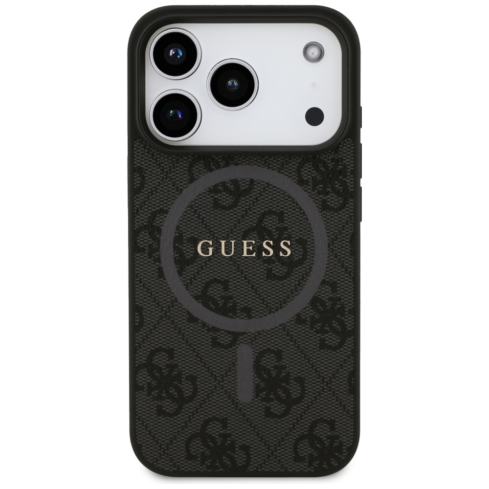 Guess MagSafe dėklas iPhone 17 Pro – juodas