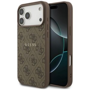 Guess MagSafe dėklas iPhone 17 Pro Max – rudas