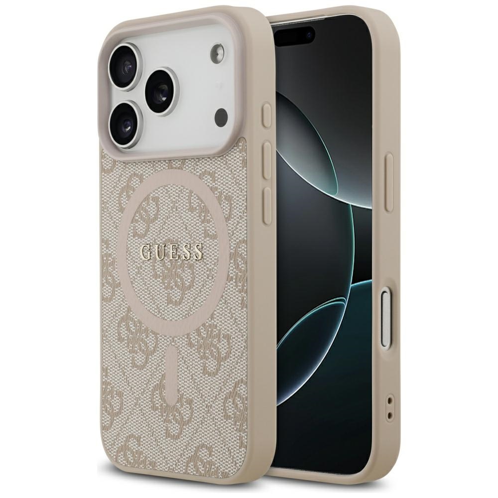 Guess MagSafe dėklas iPhone 17 Pro – rožinis