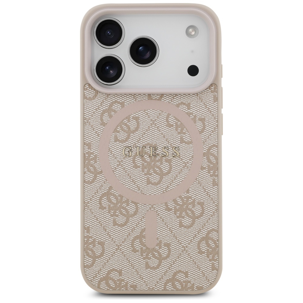 Guess MagSafe dėklas iPhone 17 Pro – rožinis