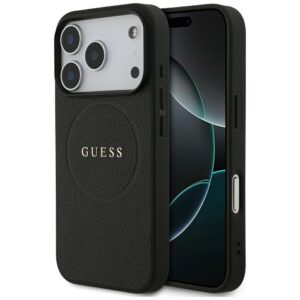 Guess MagSafe dėklas iPhone 17 Pro – juodas