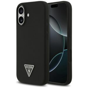 Guess MagSafe silikoninis dėklas iPhone 17 – juodas