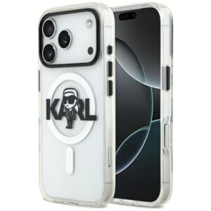 Karl Lagerfeld MagSafe dėklas iPhone 17 Pro – skaidrus