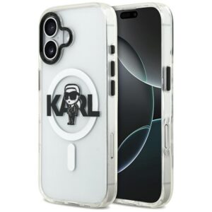 Karl Lagerfeld MagSafe dėklas iPhone 17 – skaidrus