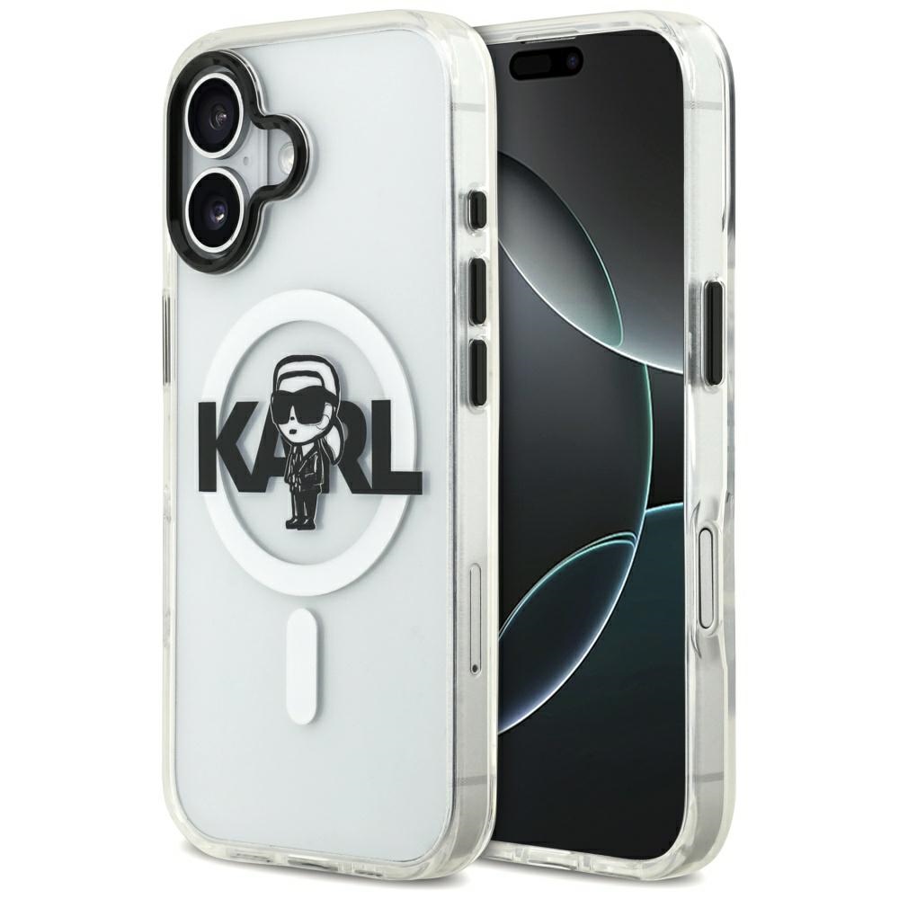 Karl Lagerfeld MagSafe dėklas iPhone 17 – skaidrus